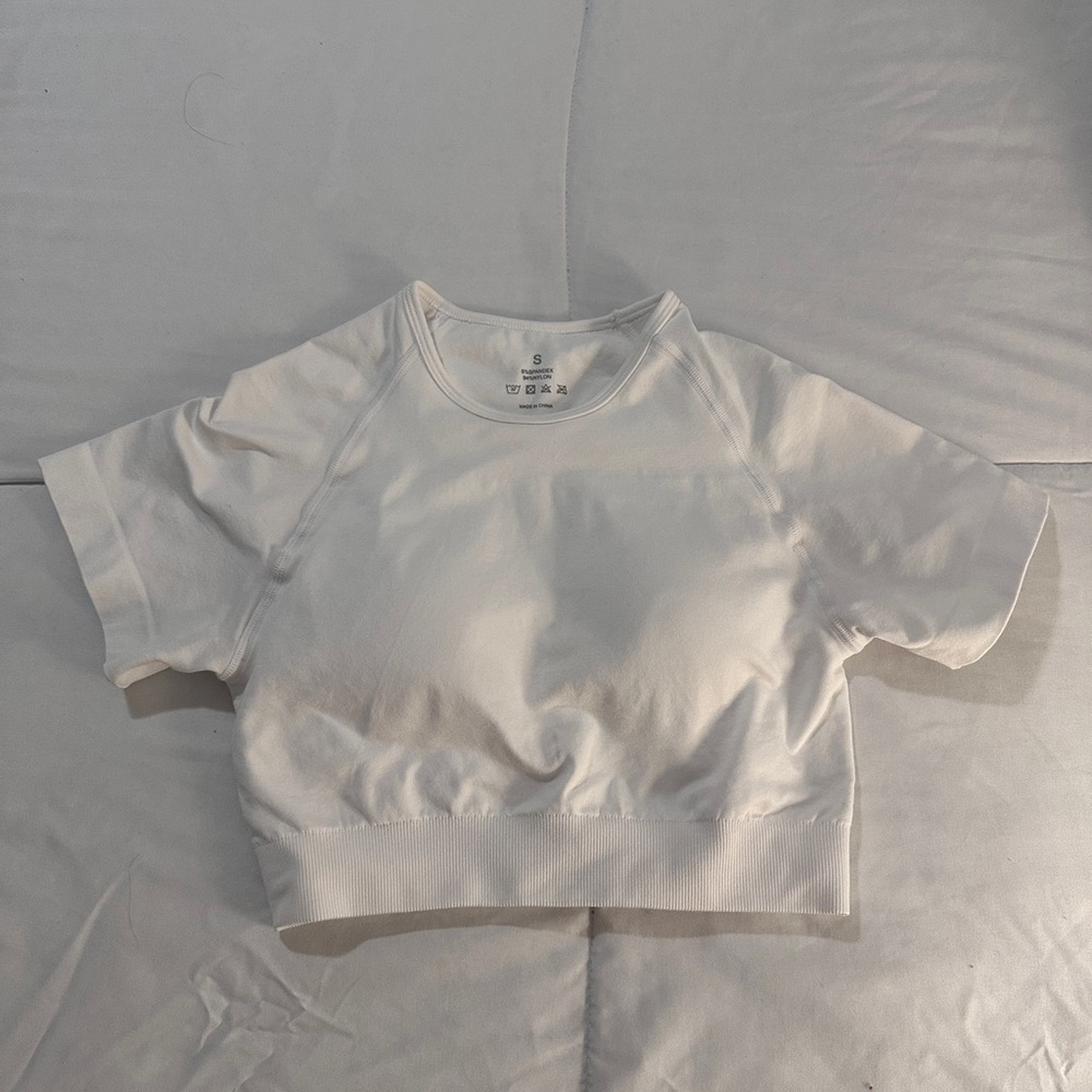 Lululemon White Crop Top